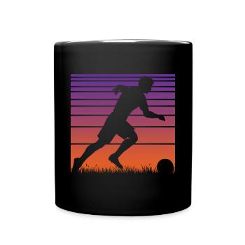 Fußball Fußballer - Tasse einfarbig - Schwarz - Vorne
