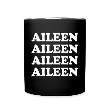 Geschenk für Aileen - Tasse einfarbig - Schwarz - Vorne