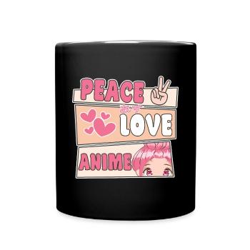 Cute Japanese Manga Women Girls Gift Otaku Kawaii - Tasse einfarbig - Schwarz - Vorne