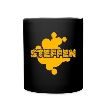 Geschenk für Steffen - Tasse einfarbig - Schwarz - Vorne