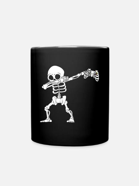Halloween Dabbing Squelette Gamer - Mug uni - noir