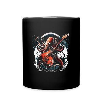 Oktopuss Rocker - Tasse einfarbig - Schwarz - Vorne