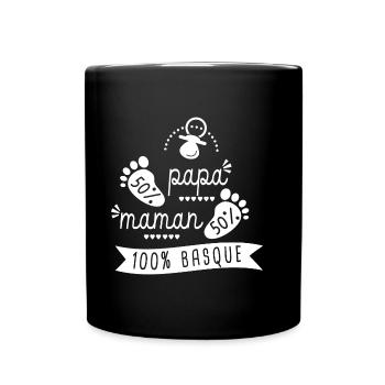 bebe naissance 100 % basque grossesse enceinte - Mug uni - noir - Devant