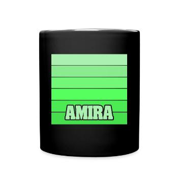 Amira als Tochter - Tasse einfarbig - Schwarz - Vorne