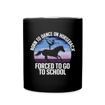 Loves Horse Vaulting Gift - Full Colour Mug - black - Front
