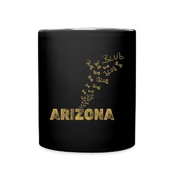 Arizona als Boot - Tasse einfarbig - Schwarz - Vorne