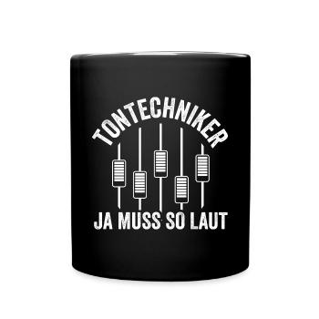 Tontechniker Tonmeister Foh - Tasse einfarbig - Schwarz - Vorne