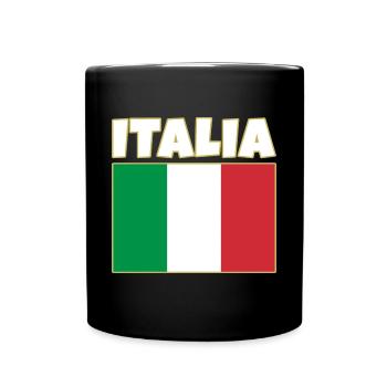Italy, Italian flag - Full Colour Mug - black - Front
