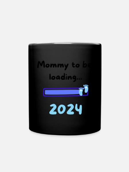 Mommy loading 2024 Boy - Tasse einfarbig - Schwarz