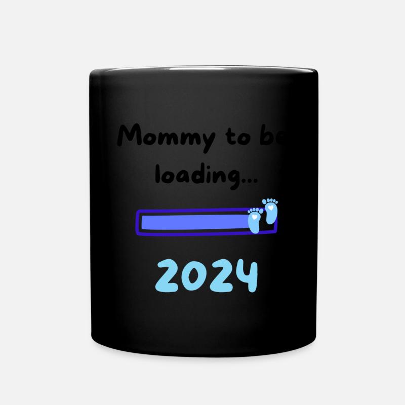 Mommy loading 2024 Boy - Tasse einfarbig - Schwarz