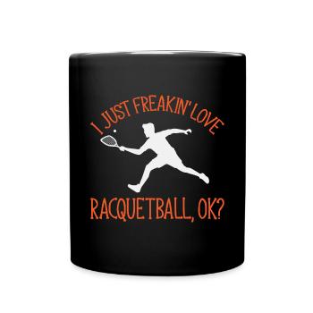 Racquetball Spieler Racquetball - Tasse einfarbig - Schwarz - Vorne