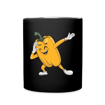 Paprika Geschenk - Tasse einfarbig - Schwarz - Vorne