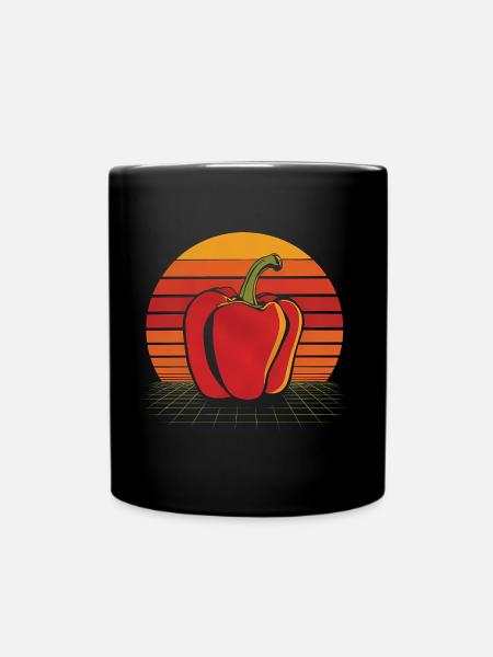 Paprika Geschenk - Tasse einfarbig - Schwarz