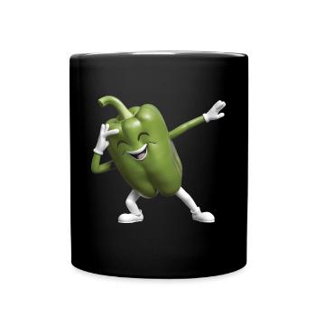 Paprika Geschenk - Tasse einfarbig - Schwarz - Vorne