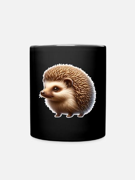 Igel - Tasse einfarbig - Schwarz