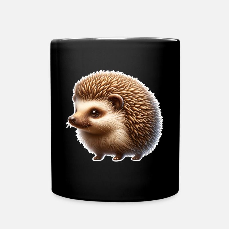 Igel - Tasse einfarbig - Schwarz