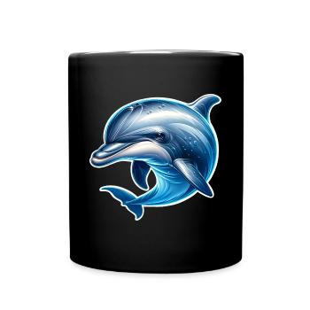 Delfin - Tasse einfarbig - Schwarz - Vorne