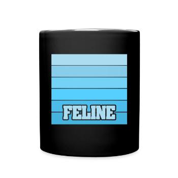 Frauenname Feline - Tasse einfarbig - Schwarz - Vorne