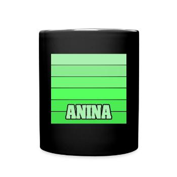 Fille Anina - Mug uni - noir - Devant