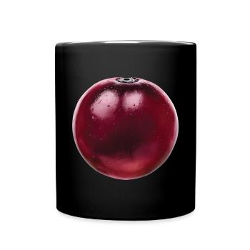 Pflaume Frucht Geschenk - Tasse einfarbig - Schwarz - Vorne