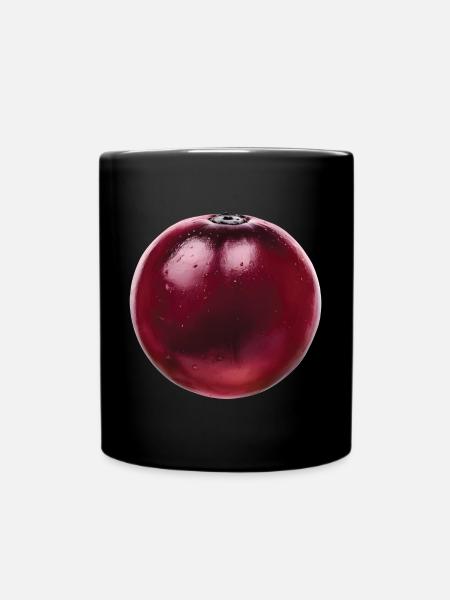 Pflaume Frucht Geschenk - Tasse einfarbig - Schwarz