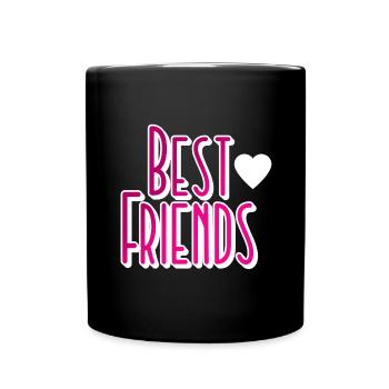 Best Friends Freunde Freundschaft - Tasse einfarbig - Schwarz - Vorne