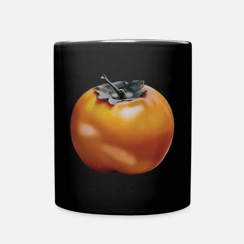 Kaki Frucht - Tasse einfarbig - Schwarz