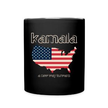 Kamala Harris & Tim Walz 2024 Chemise de soutien - Mug uni - noir - Devant