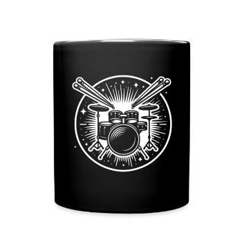 Groupe de rock batteur de batterie - Mug uni - noir - Devant
