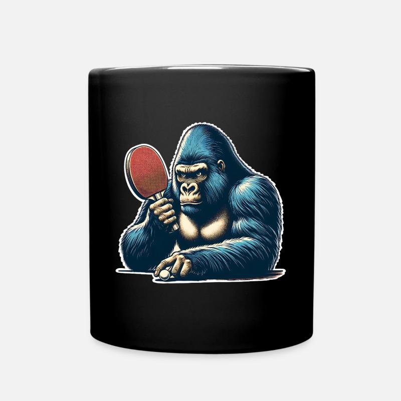 Tischtennis Gorilla - Tasse einfarbig - Schwarz
