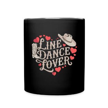 Line Dance Design für Tänzer und Tanzgruppe - Tasse einfarbig - Schwarz - Vorne