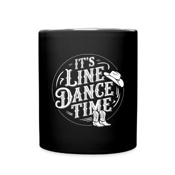 Line Dance Time Line Dancing Dancing - Full Colour Mug - black - Front