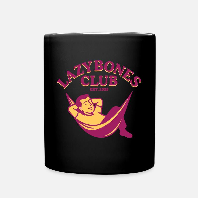 Lazybones Club – Hängematten-Style - Tasse einfarbig - Schwarz