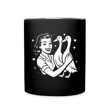 Runner Duck Breeding Runner Duck Mama - Full Colour Mug - black - Front