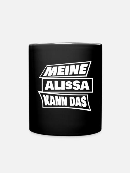 Geschenk für Alissa - Tasse einfarbig - Schwarz