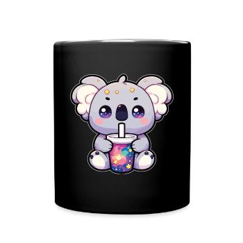 Koalas buvant du thé à bulles Galaxy Boba Koala - Mug uni - noir - Devant