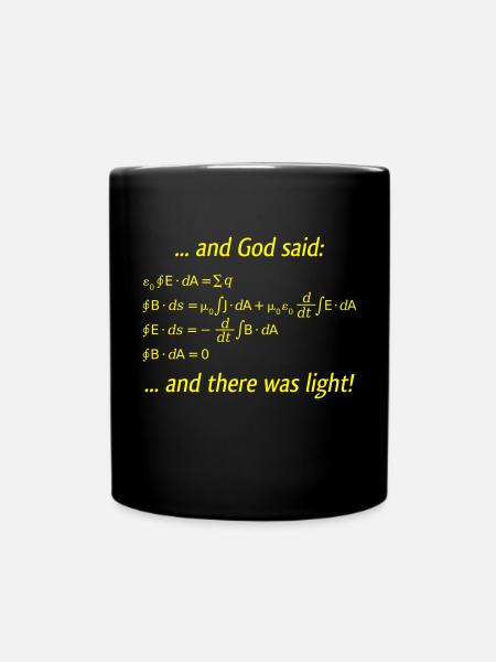 Es werde Licht - Tasse einfarbig - Schwarz
