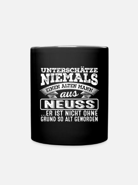 Der alte Mann aus NEUSS - Tasse einfarbig - Schwarz