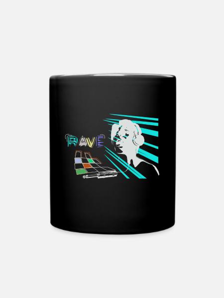 rave - Mug uni - noir