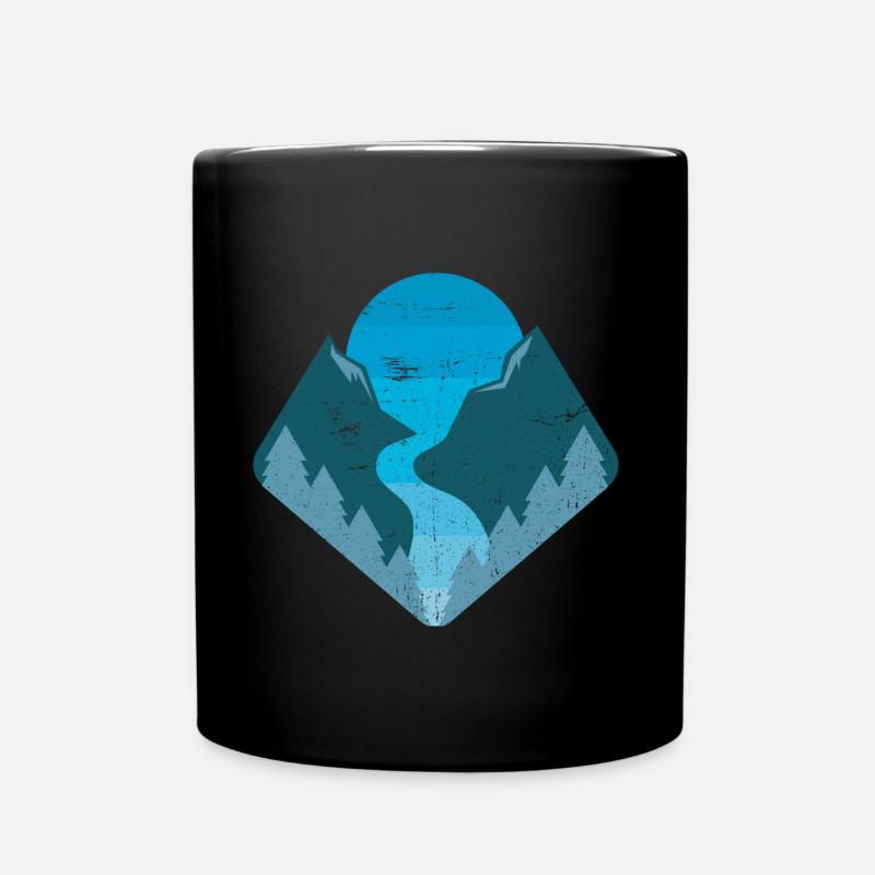 Sentier au coucher du soleil | Randonnée nature - Mug uni - noir