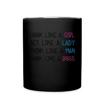 Look Like A Girl - Tasse einfarbig - Schwarz - Vorne