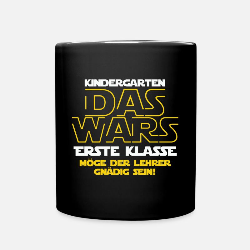 Schulbeginn, Schulanfang, Einschulung, ABC Schütze - Tasse einfarbig - Schwarz