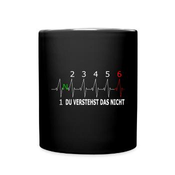 Du verstehst das nicht - Motorrad Herzschlag 1- 6 - Tasse einfarbig - Schwarz - Vorne