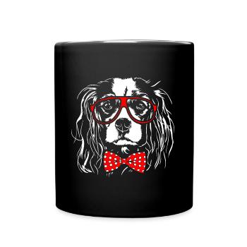 CAVALIER KING CHARLES SPANIEL Jeunes chiens de Wilsign - Mug uni - noir - Devant