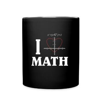 J’aime les maths matheux idées cadeaux algèbre - Mug uni - noir - Devant