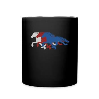 Isländer DREI FARBEN - Tasse einfarbig - Schwarz - Vorne