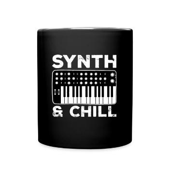SYNTH & CHILL - Full Colour Mug - black - Front