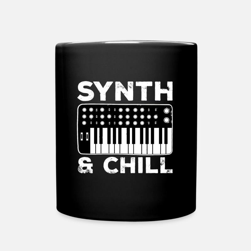 SYNTH & CHILL - Full Colour Mug - black