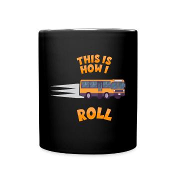 Chauffeur de bus bus scolaire - Comment rouler - Mug uni - noir - Devant