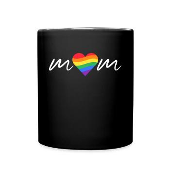 mom lesbian Gay Pride LGBTQ Queer - Tasse einfarbig - Schwarz - Vorne